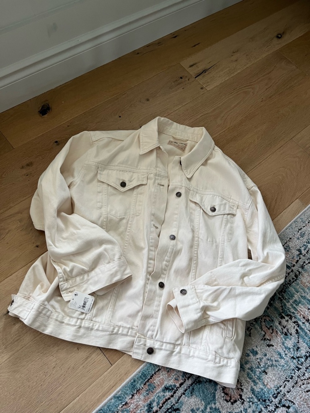We The Free Cream Denim Jacket free people